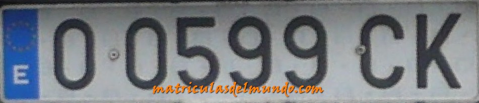 Matrícula de Asturias O-CK 0599